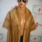 Vintage Authentic Mink Tan Shawl Size 1x-3x