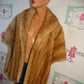 Vintage Authentic Mink Tan Shawl Size 1x-3x
