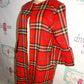 Red/black Plaid Wool Jacket/Throw Size S/M
