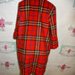 Red/black Plaid Wool Jacket/Throw Size S/M