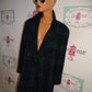 Vintage Pendelton Blue/Green Plaid Wool Coat Size 1x