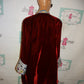 Vintage Burgundy/Silver Heavy Detail Throw Size L-XL