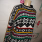 Vintage Reference Point Black and White Sweater Size XL