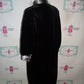 Black Faux Fur Chinchilla Coat Reversible   Long Coat Size XL