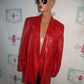 Vintage Red Leather Blazer Size XL