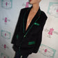 Black  Custom Blazer With Beaded Detail Size  XL
