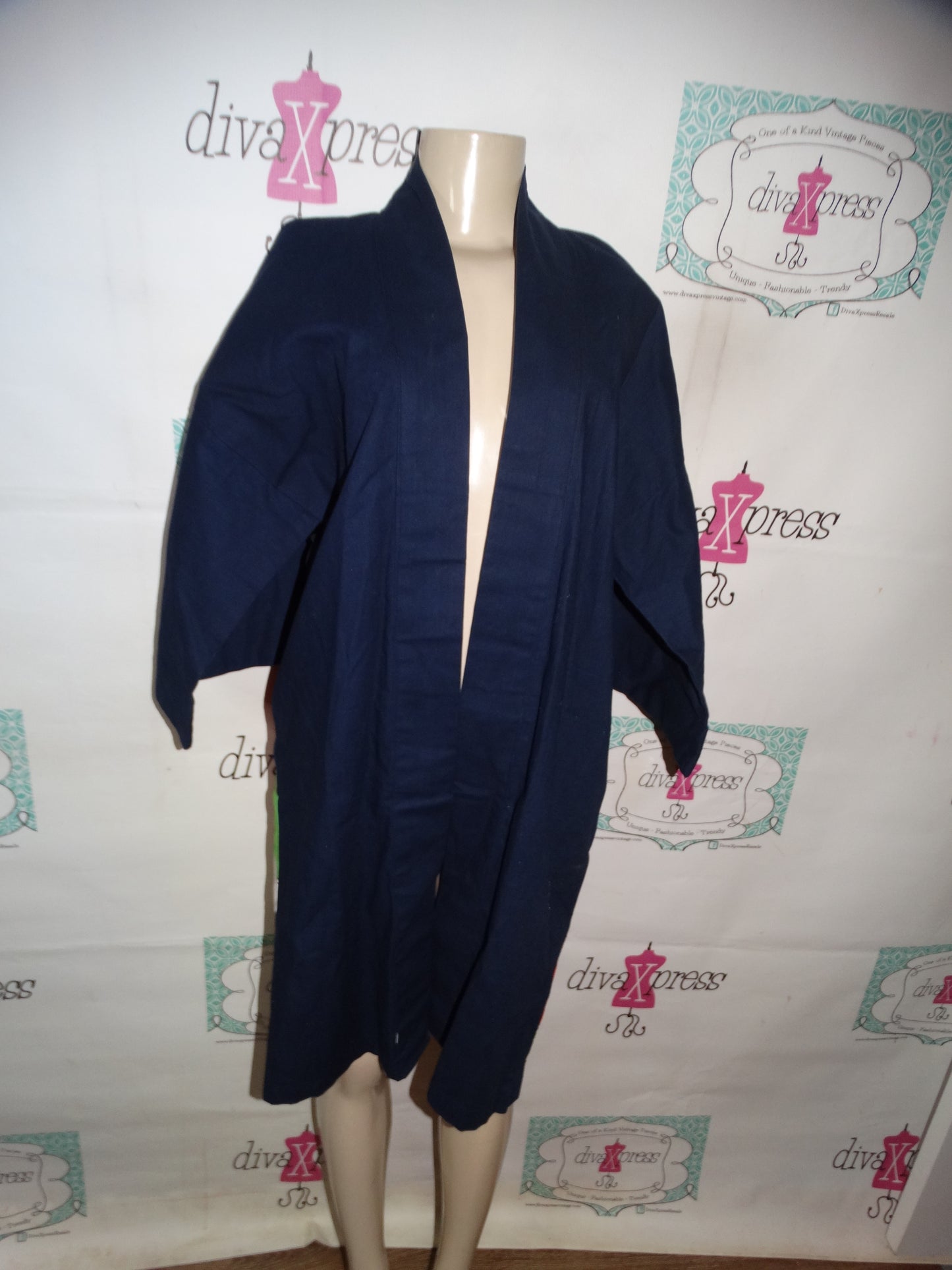 Vintage Blue Chinese Craftan/Throw Size L