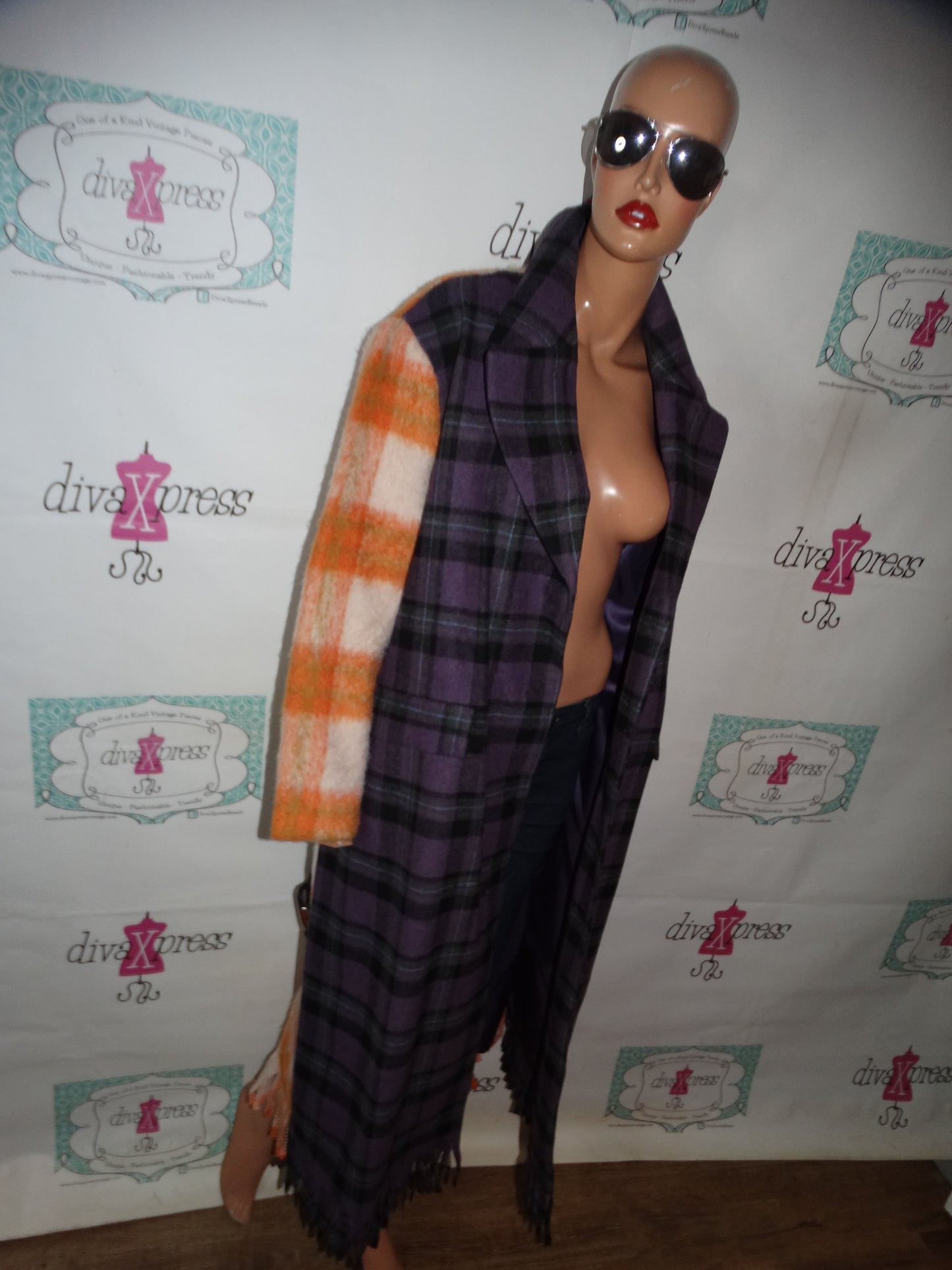 REhab Colorful Long Coat NWT Size L