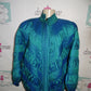 Vintage Thai Silk Green Bomber Jacket Size L