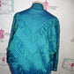Vintage Thai Silk Green Bomber Jacket Size L