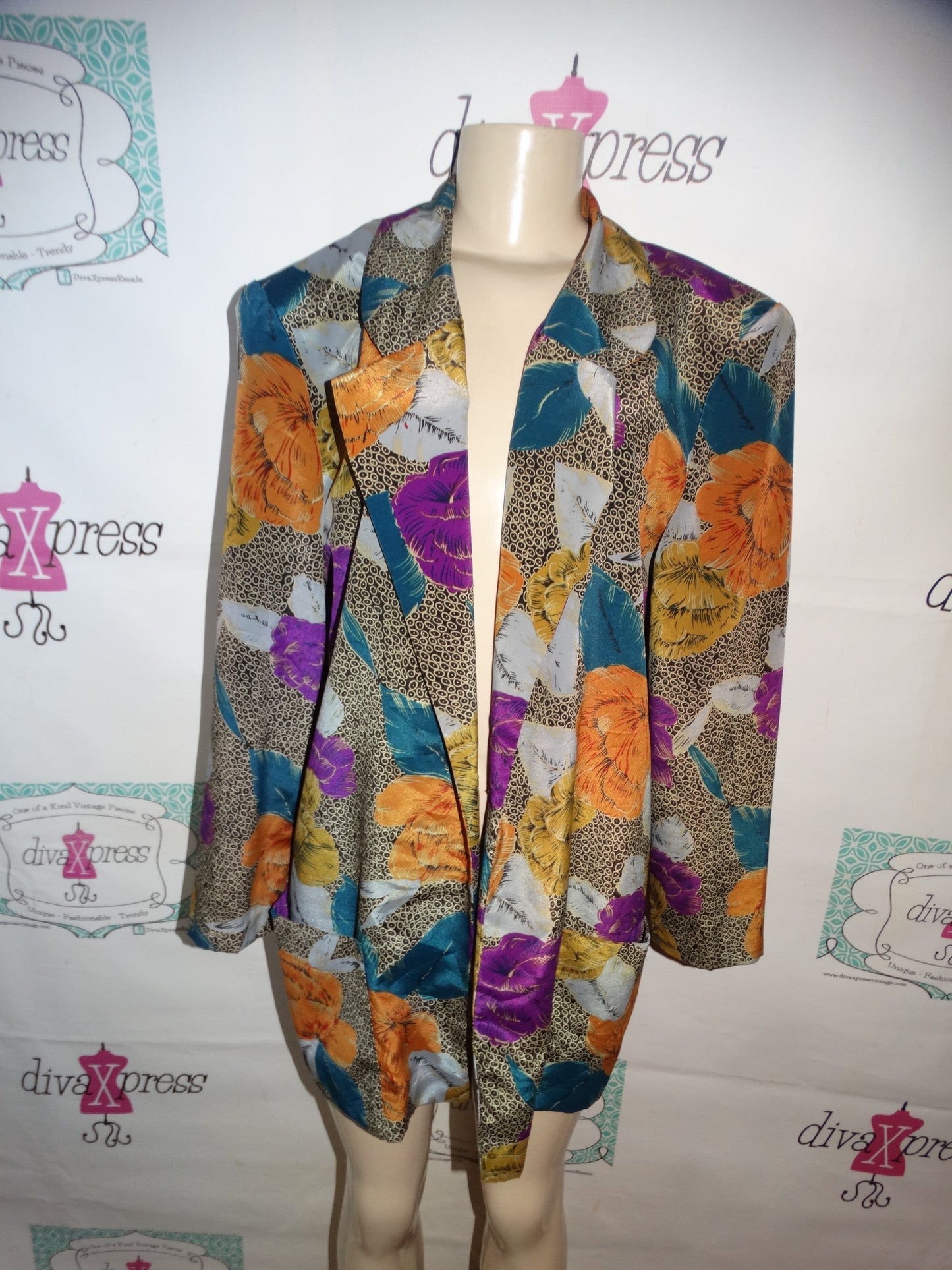 Vintage Jones Girl Colorful Blazer Size 1x