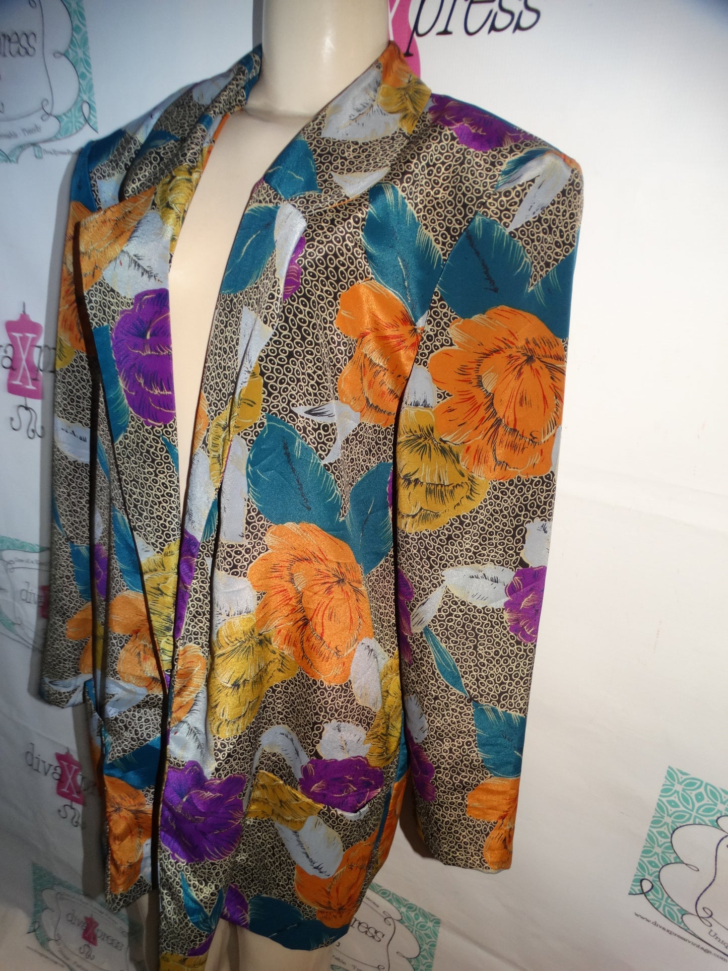 Vintage Jones Girl Colorful Blazer Size 1x