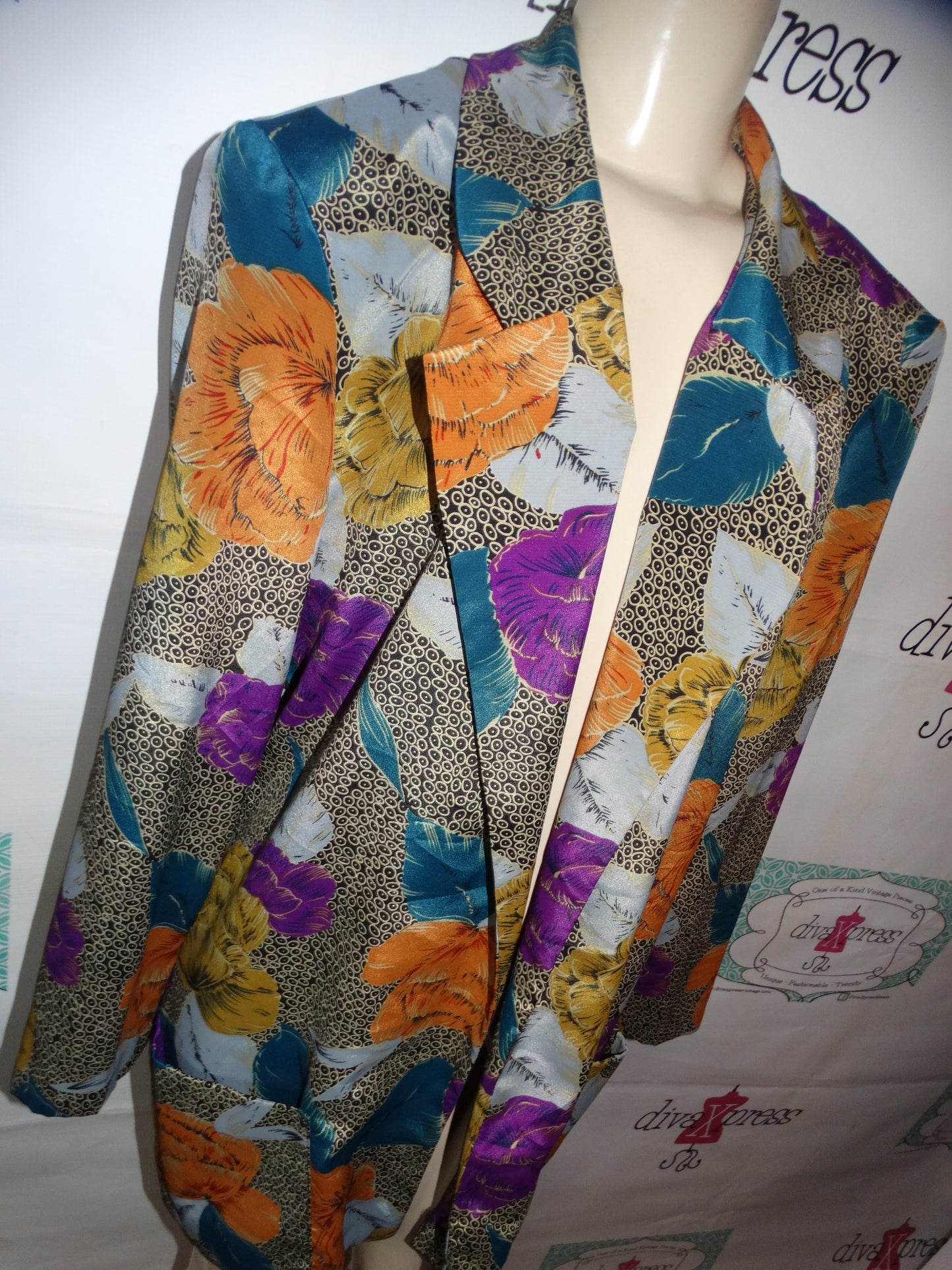 Vintage Jones Girl Colorful Blazer Size 1x