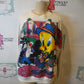 Vintage Looney Tunes White Sweat Shirt L