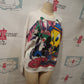 Vintage Looney Tunes White Sweat Shirt L