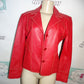 Vintage Red Leather Jacket Size M