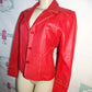 Vintage Red Leather Jacket Size M