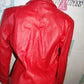 Vintage Red Leather Jacket Size M