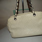 CHANEL White Outdoor Ligne Diamond Stitch Caviar Leather Shoulder Bag