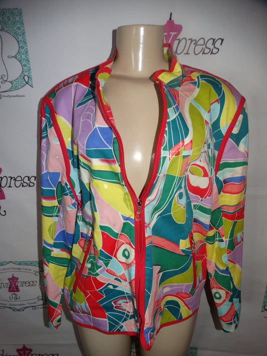 Vintage Redd Colorful Jacket Size 1x