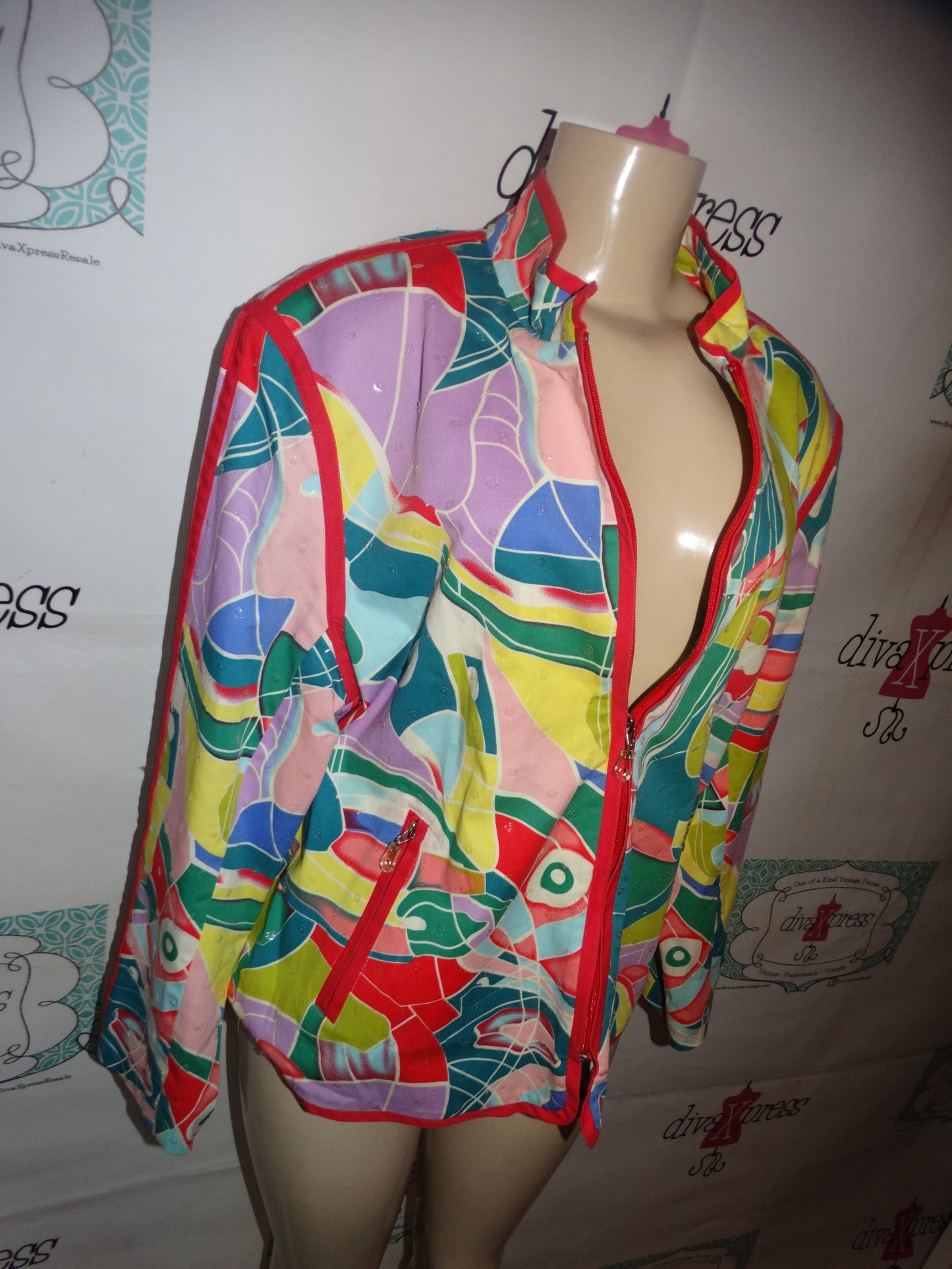 Vintage Redd Colorful Jacket Size 1x