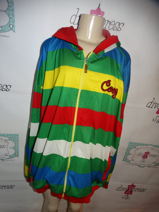 Vintage Colorful Authentic  Stripe Coogi Jacket size 3x