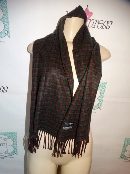 Vintage Authentic Christian Dior Wool Scarf