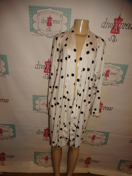 Soma Black/White Polka Dot Throw  Top Size XL