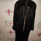 Vintage Ashley Black leather Long Trench Coat Size 2x