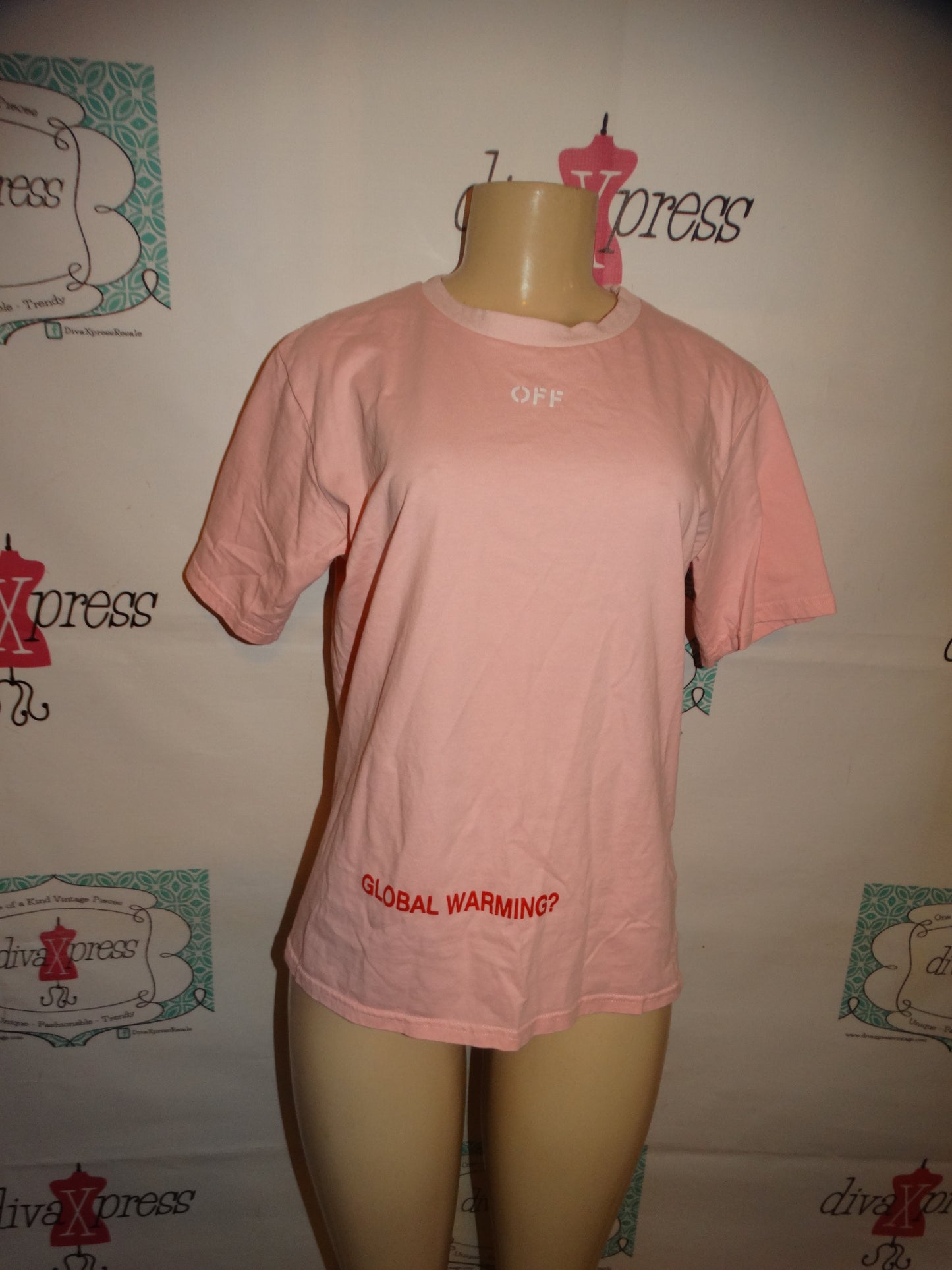 Authentic Off White ABloh  Pink  T Shirt Size S