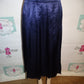 Vintage Authentic Escada Navy Blue PleATED SKIRT Size M