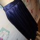 Vintage Authentic Escada Navy Blue PleATED SKIRT Size M