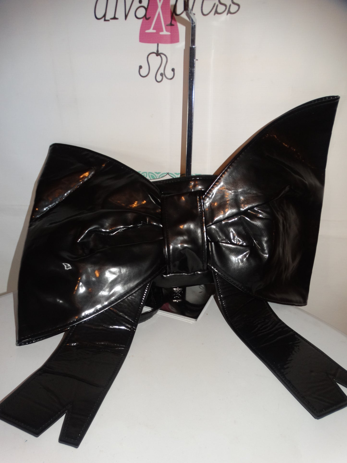 XXXL Black Bow Purse/Clutch