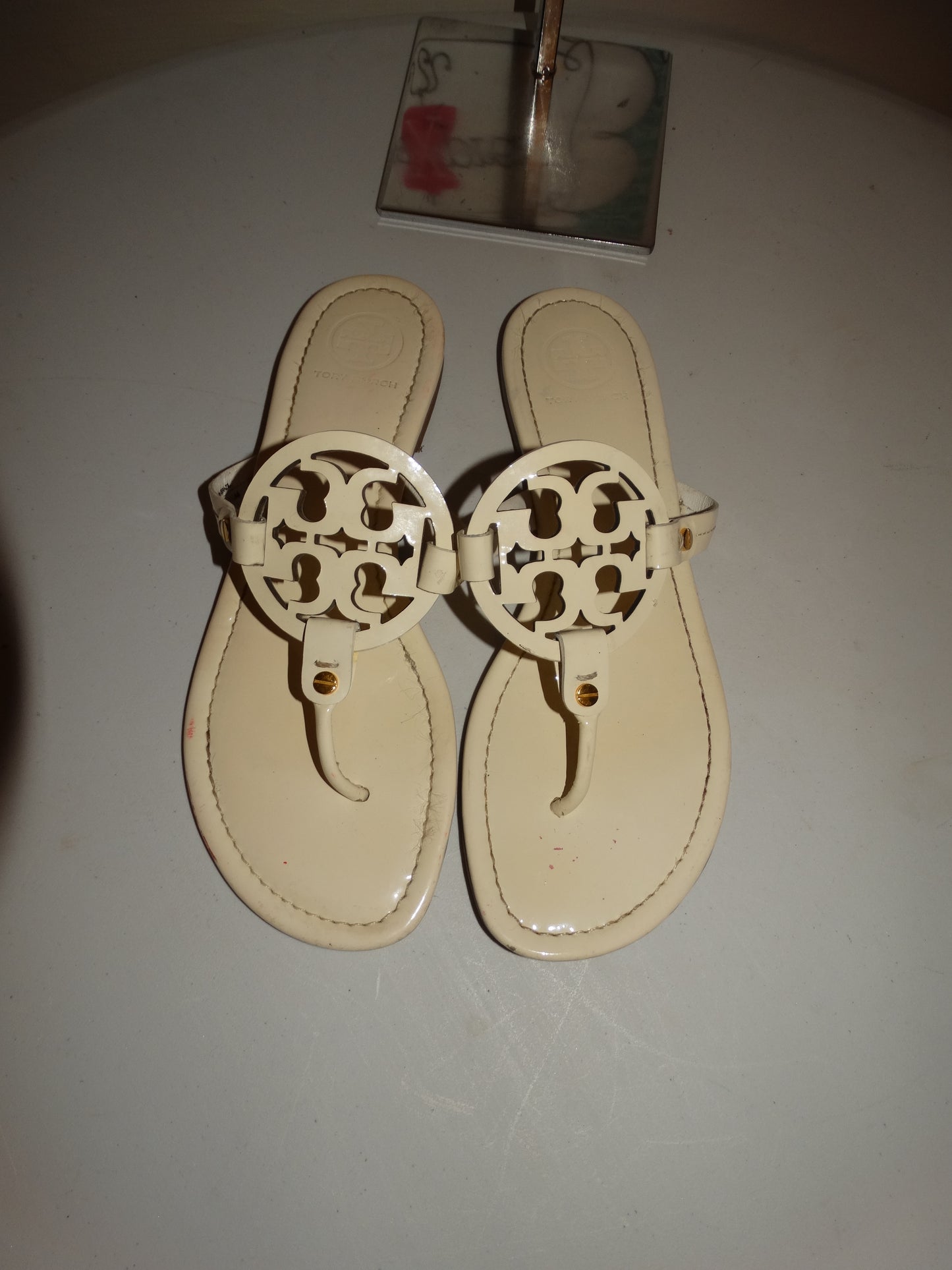 Authentic Tory Burch Cream Sandals Size 10.5