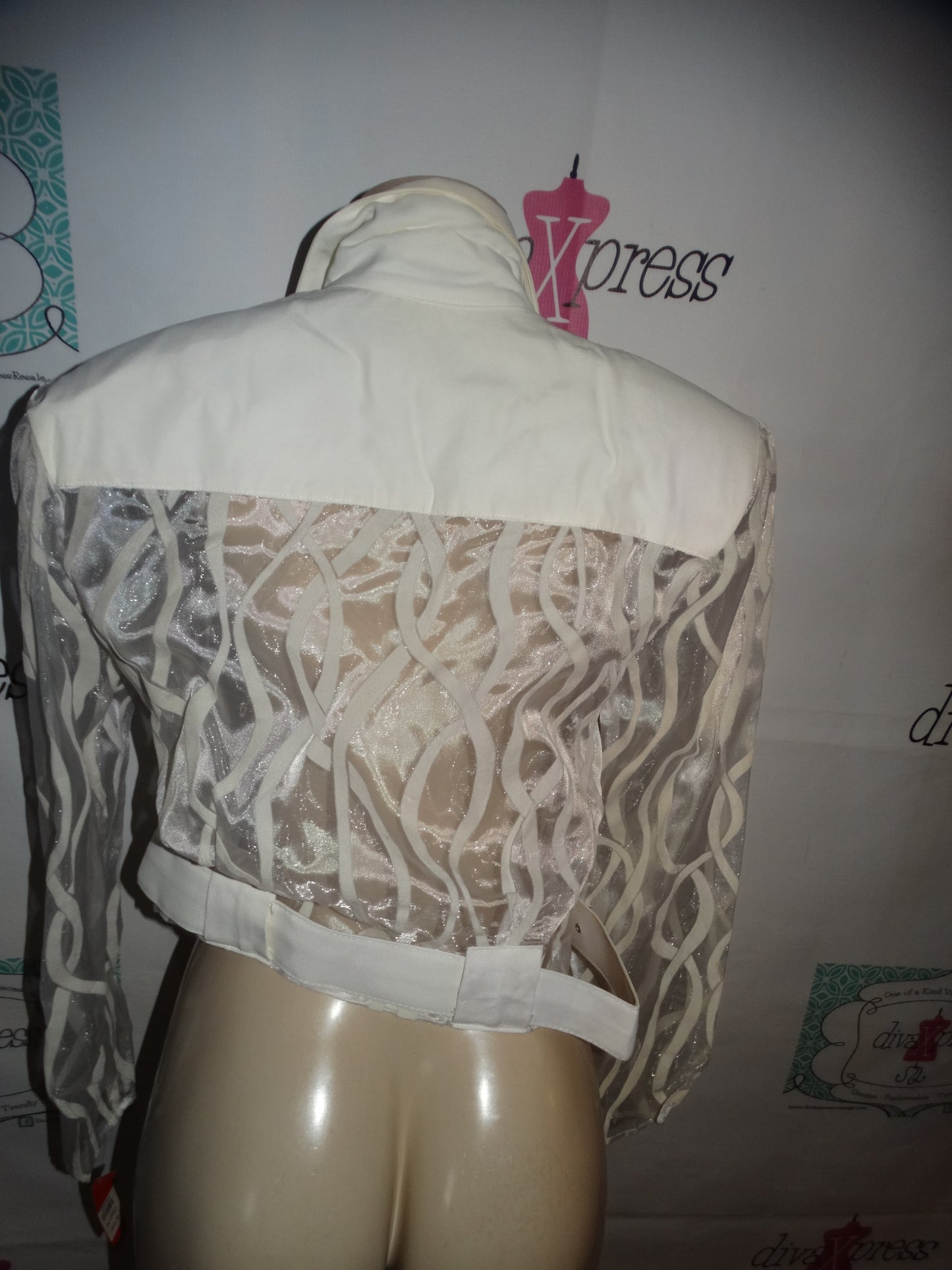 Vintage Russell kemp White Sheer Blazer Size L