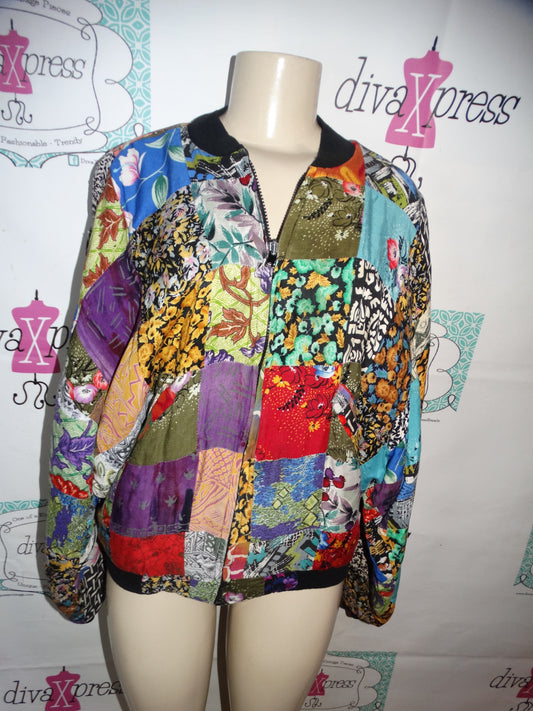 Vintage Colorful Patch Jacket Size XL