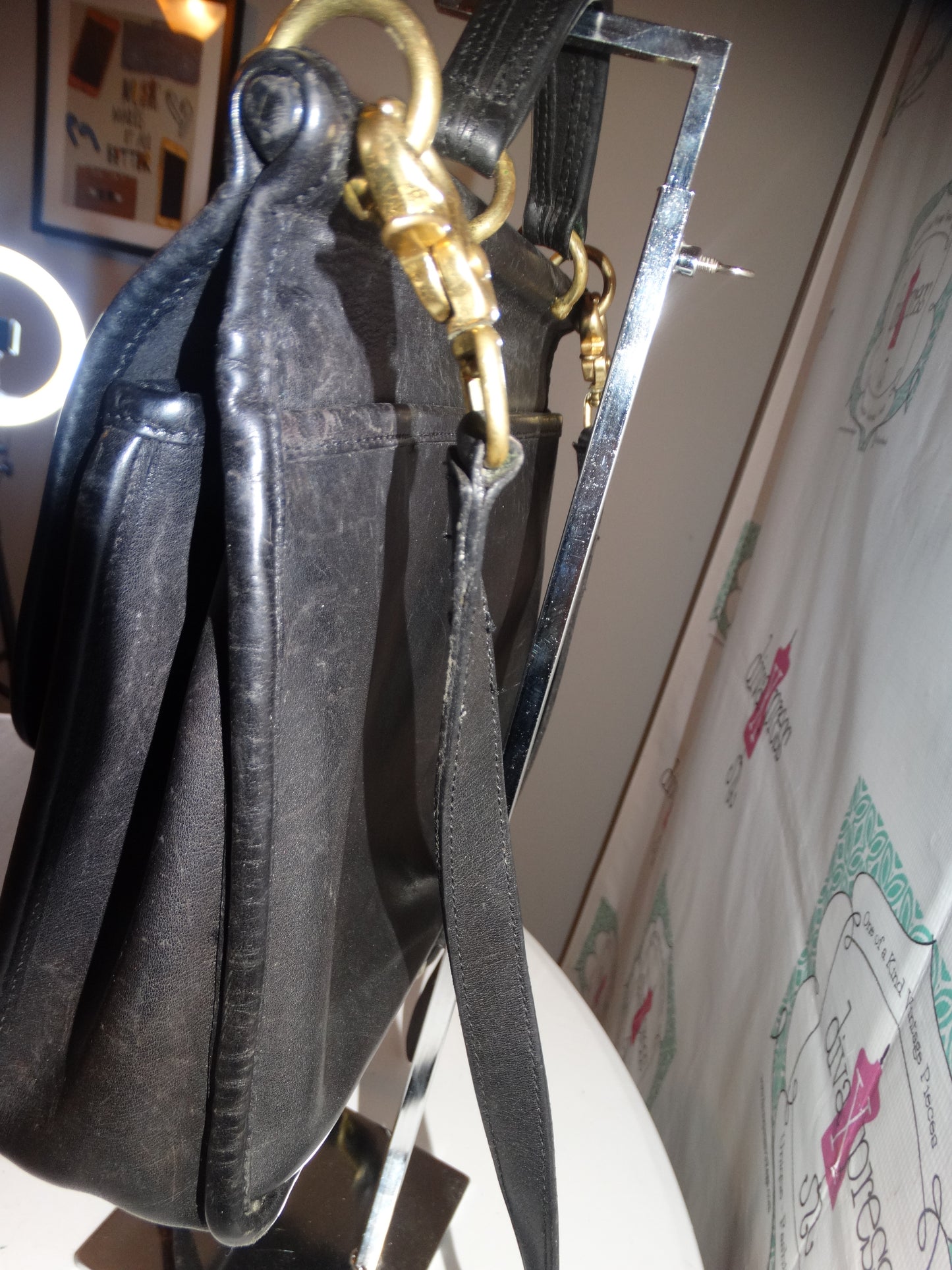 Vintage Authentic Coach Willis Black Purse