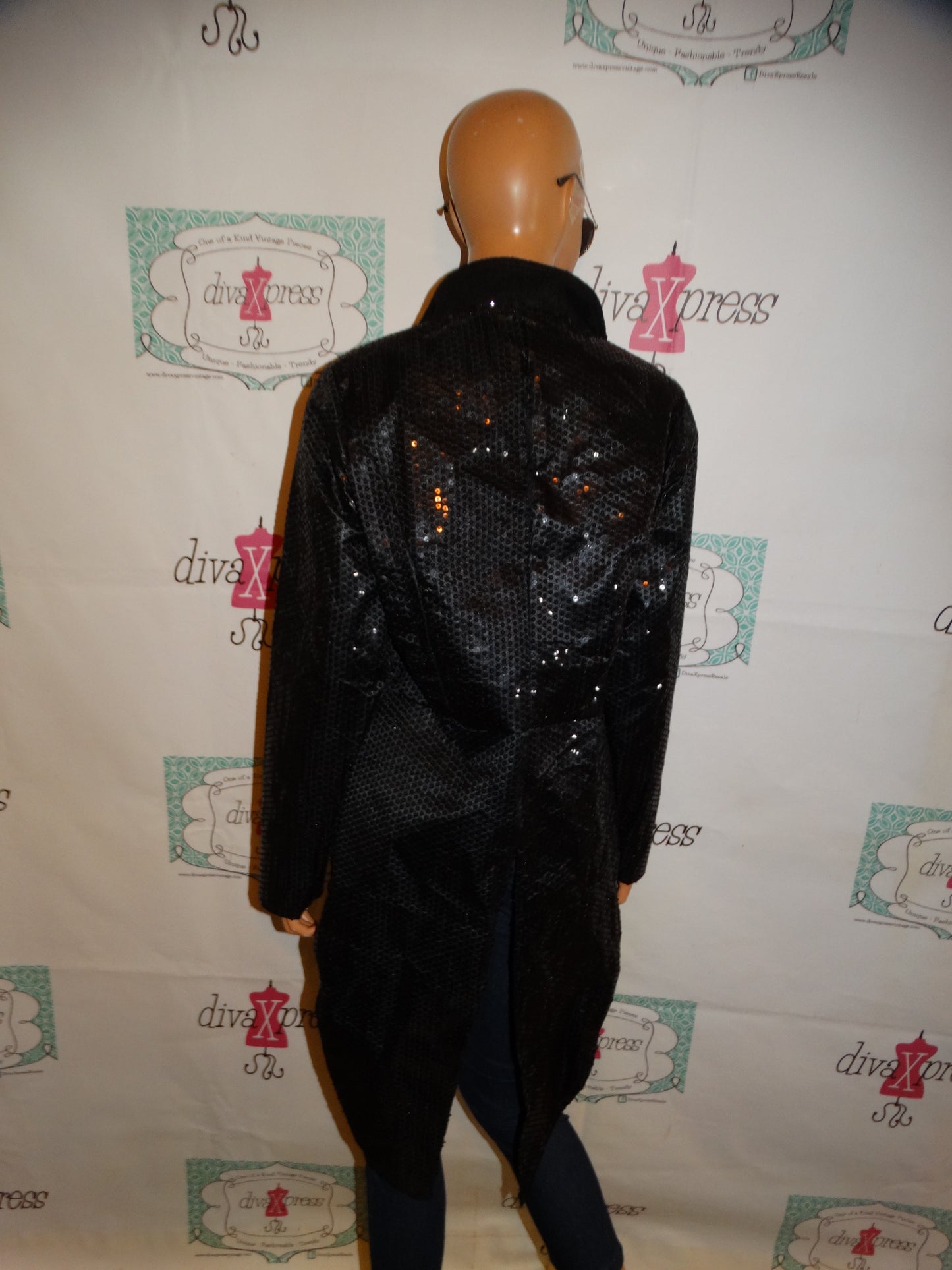 Smiftys Black Sequins Tuexdo blazer Size M