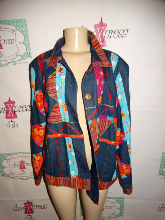 Vintage KT MCKenzie Jean Colorful jacket Size 1x