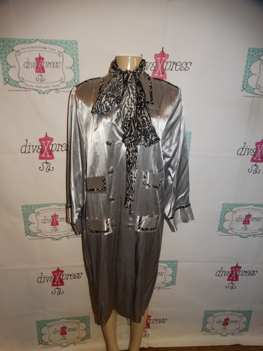 Vintage IDle Gray/Leopard Dress Size 1x