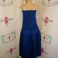 Vintage Royal Blue/Black Polka Dot Tube Dress Size 1x