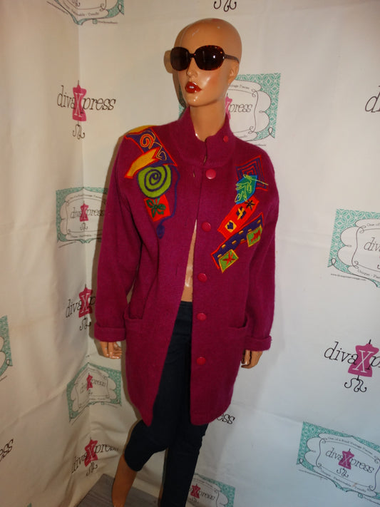 Vintage IB Diffusion Pink Colorful Sweater Size M