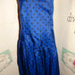 Vintage Royal Blue/Black Polka Dot Tube Dress Size 1x