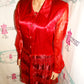 Vintage Mode Sara REd Sheer Throw Size M