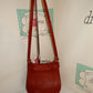 Vintage Red Authentic Coach Leather Purse Size M