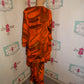 Vintage Magic Orange/Brown Aztec 2 Piece Pants Set Size 2x