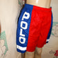 Vintage Polo Sport Red/Blue Nylon Shorts Size M