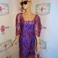 Vintage Purple Handmade Custom Lace Dress Size 1x