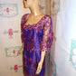 Vintage Purple Handmade Custom Lace Dress Size 1x