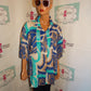 Vintage Plus Preferred Blue/Tan Blouse Size 3x